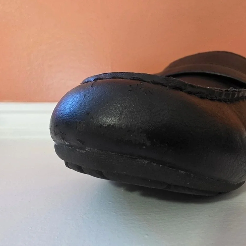 Crown Vintage Donovan Boys Black Loafers Slip On Dress Shoes Size 3‎ Classic